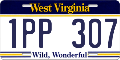 WV license plate 1PP307