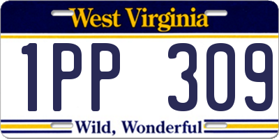 WV license plate 1PP309