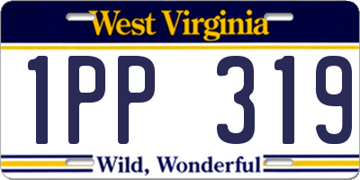 WV license plate 1PP319