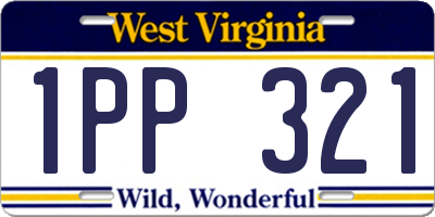 WV license plate 1PP321