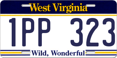 WV license plate 1PP323