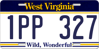 WV license plate 1PP327