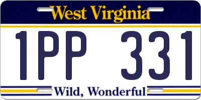 WV license plate 1PP331