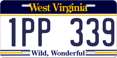 WV license plate 1PP339