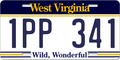 WV license plate 1PP341