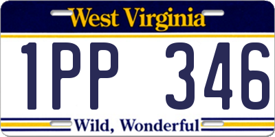 WV license plate 1PP346