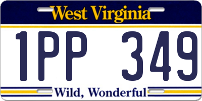 WV license plate 1PP349