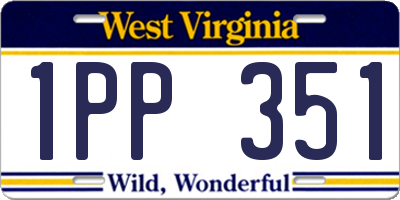 WV license plate 1PP351