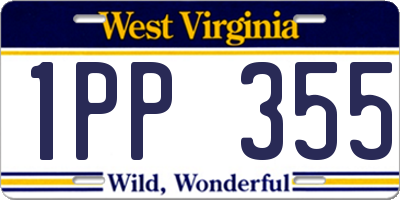WV license plate 1PP355