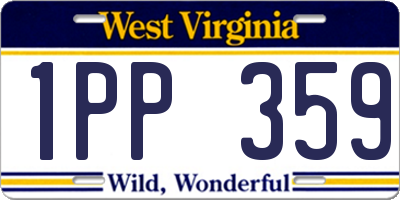 WV license plate 1PP359