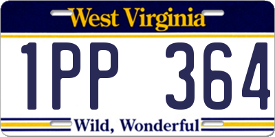 WV license plate 1PP364