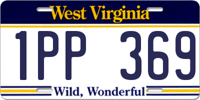 WV license plate 1PP369