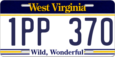 WV license plate 1PP370