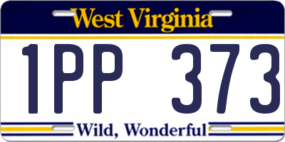WV license plate 1PP373