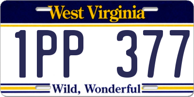 WV license plate 1PP377