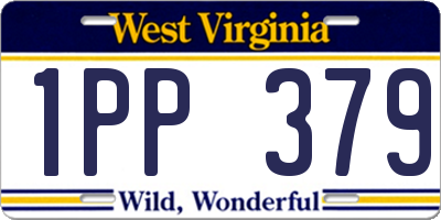 WV license plate 1PP379