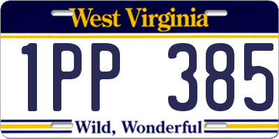 WV license plate 1PP385