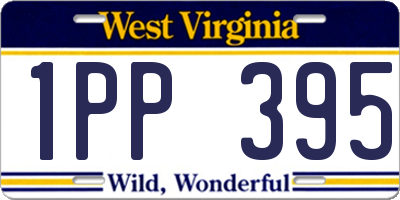 WV license plate 1PP395