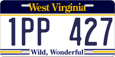 WV license plate 1PP427