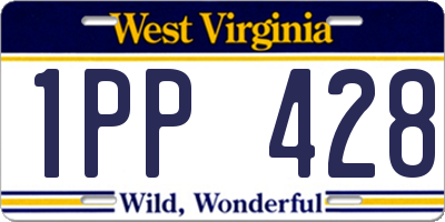 WV license plate 1PP428