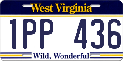 WV license plate 1PP436