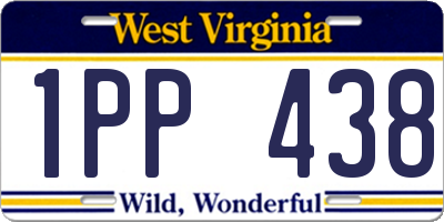 WV license plate 1PP438