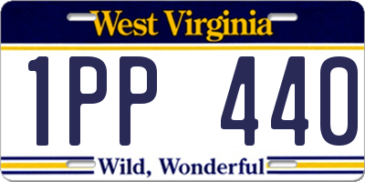WV license plate 1PP440