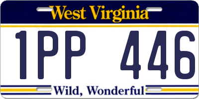 WV license plate 1PP446
