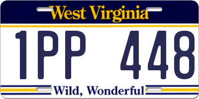 WV license plate 1PP448