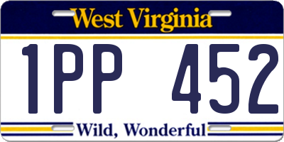 WV license plate 1PP452