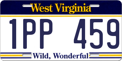 WV license plate 1PP459