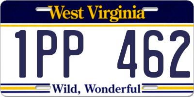 WV license plate 1PP462