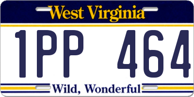 WV license plate 1PP464