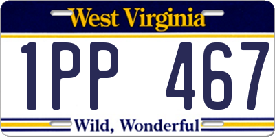 WV license plate 1PP467