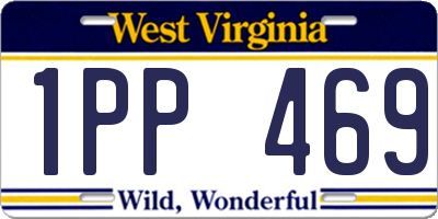 WV license plate 1PP469
