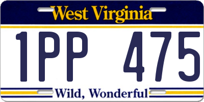 WV license plate 1PP475