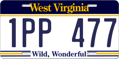 WV license plate 1PP477
