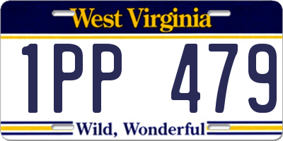 WV license plate 1PP479