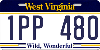 WV license plate 1PP480