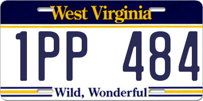 WV license plate 1PP484