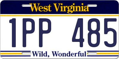 WV license plate 1PP485