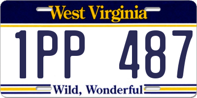 WV license plate 1PP487
