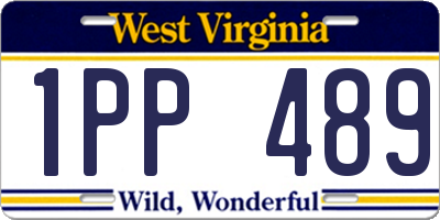 WV license plate 1PP489
