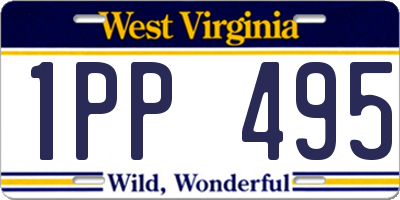 WV license plate 1PP495