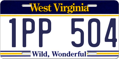 WV license plate 1PP504