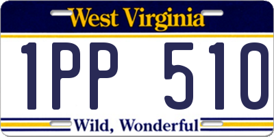 WV license plate 1PP510