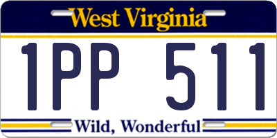 WV license plate 1PP511