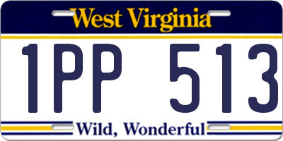 WV license plate 1PP513