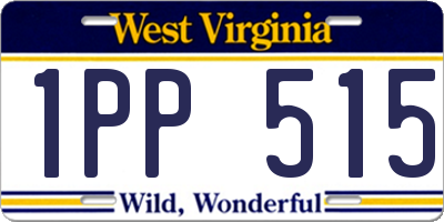 WV license plate 1PP515
