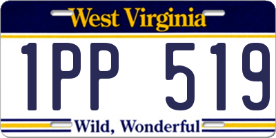 WV license plate 1PP519